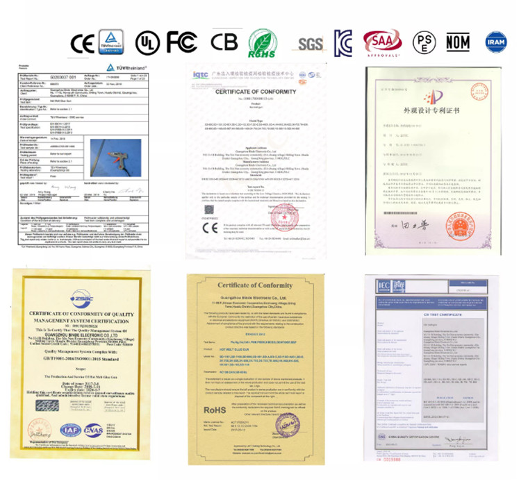 SGS Certificates of hot glue gun