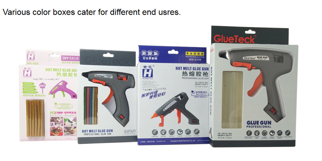 Different Paking Of Hot Glue Gun