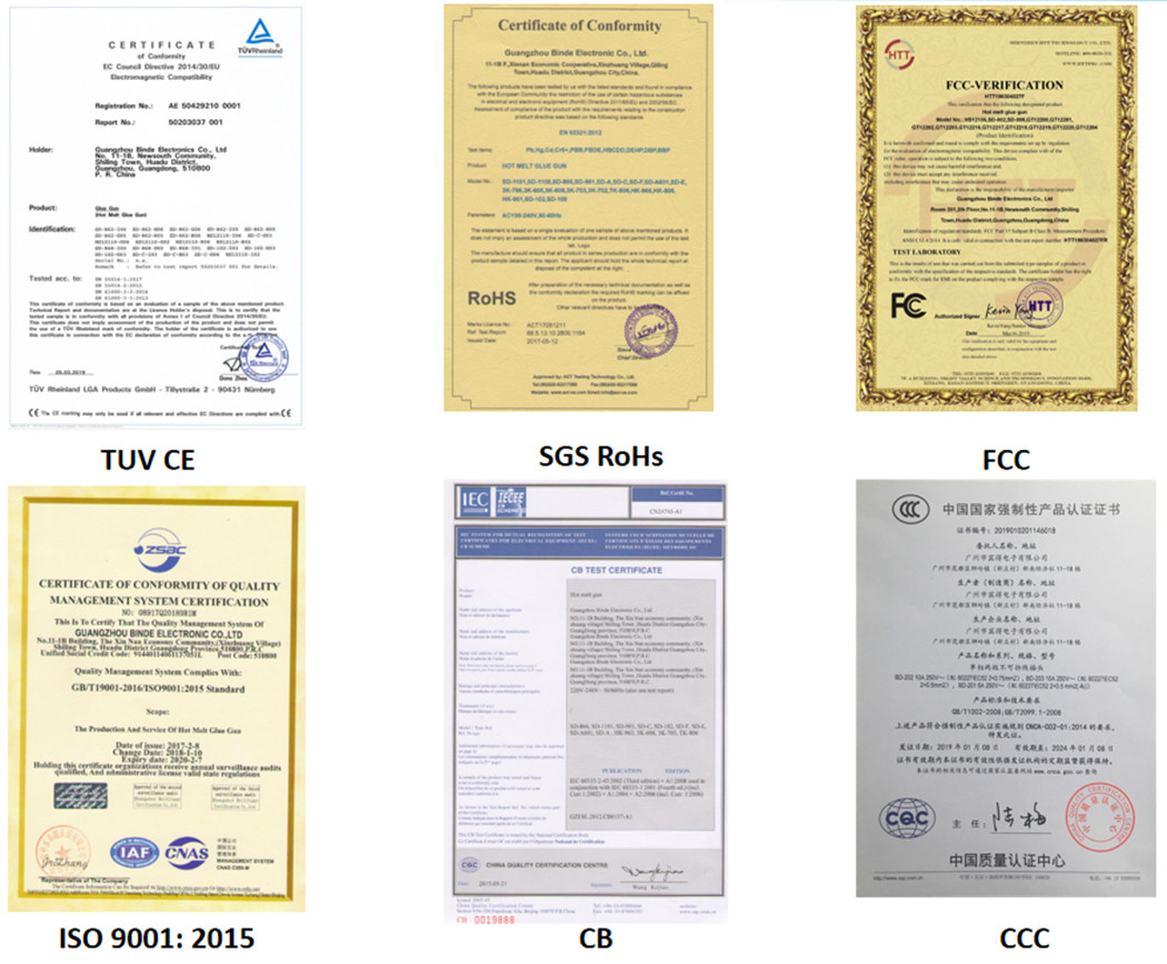 SGS Certificates Of Glue Gun